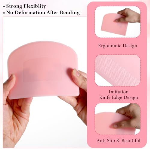 60 Pcs Plastic Dough Scraper, Plastic Bench Scraper - Image 3