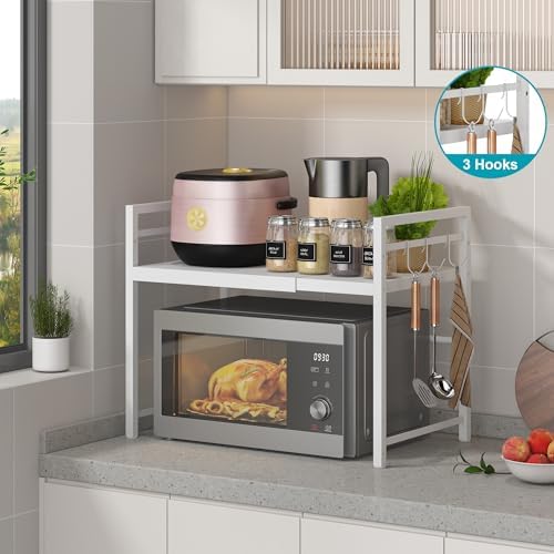 DOLALIKE Expandable Microwave Stand Kitchen Countertop Organizer - Image 7