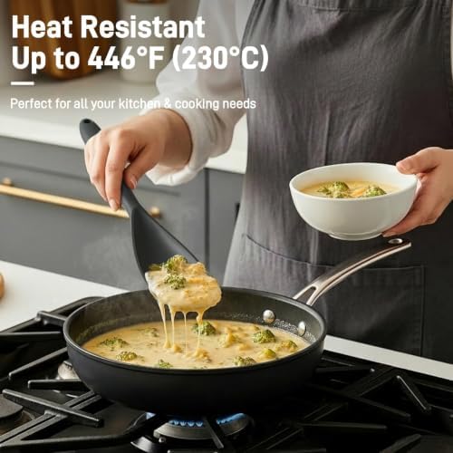 3 PACK Silicone Cooking Spoon Spatula - Image 2