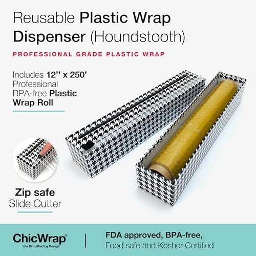 ChicWrap Houndstooth Plastic Wrap Dispenser - Image 2