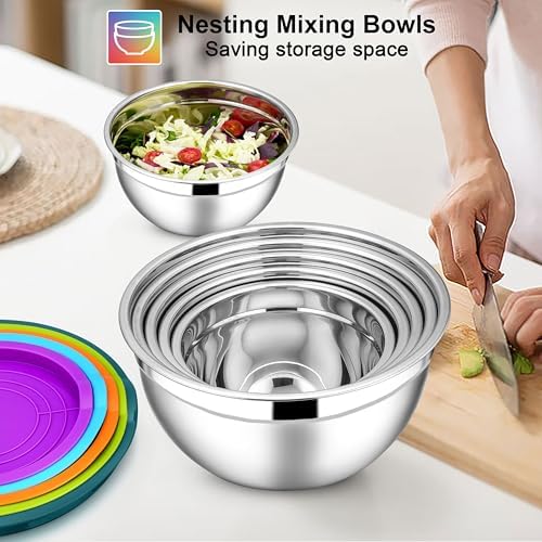E-far Stainless Steel Mixing Bowls - Image 4