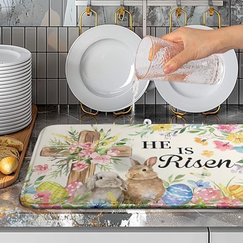 Easter He Is Risen Bunny Dish Drying Mat - Image 5