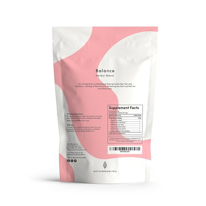 AutoimmuniTea – AIP Thyroid Support and Hormone Balance Tea for Women, Autoimmune Protocol Caffeine Free Eleuthero Tulsi, Spearmint, Licorice Tea Bags