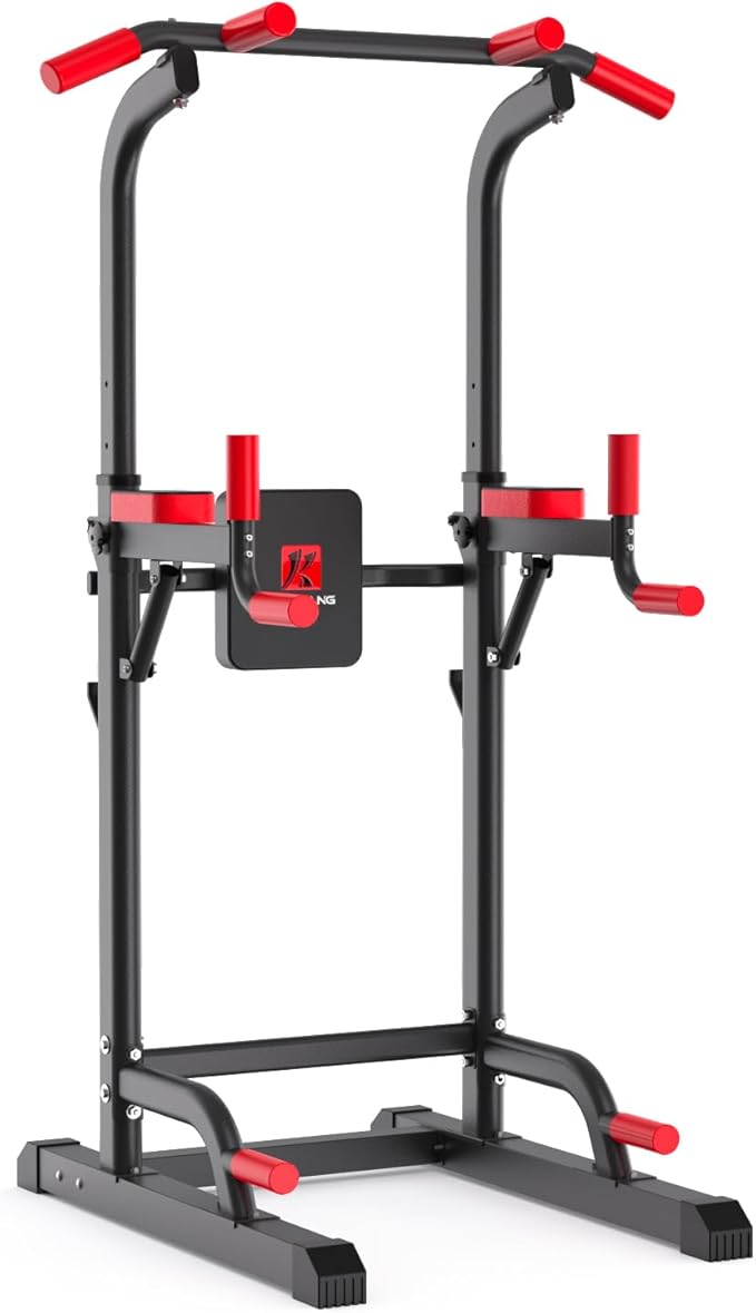 K KiNGKANG Power Tower Dip Station, Multi-Function Assistive Trainer Pull Up for Home Gym Muscle Building and Beginner Exercises,Load 450LBS