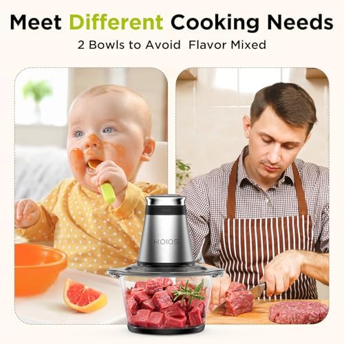 KOIOS Food Processor, 500W Electric Food Chopper - Image 4