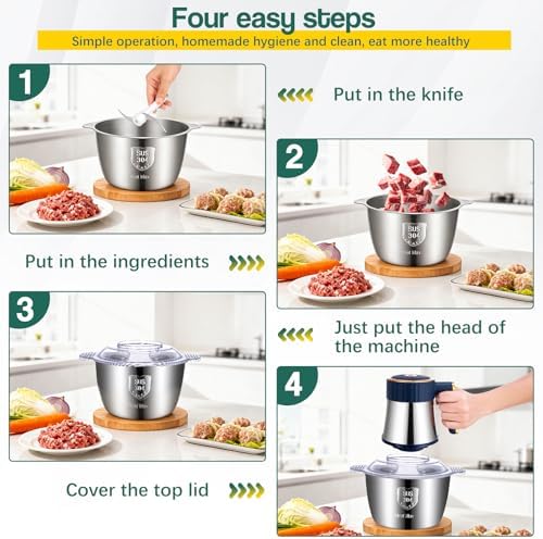Food Processor, Electric Meat Grinder & Vegetable Chopper - Image 6