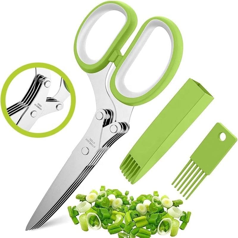 Herb Scissors with 5 Sharp Stainless Steel Blades, - Image 6