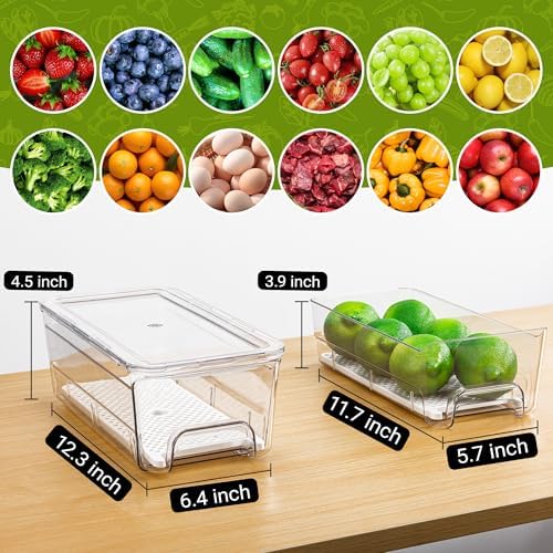Imncya 4 Pack Refrigerator Organizer Bins - Image 3