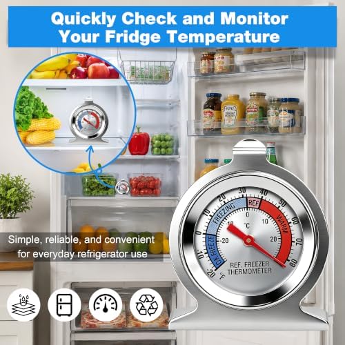 12 Pack Refrigerator Thermometer -30/30°C -20/80°F - Image 5
