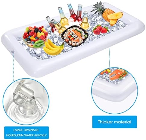 4 Pack Inflatable Ice Serving Bar Pool Party Buffet Drink Cooler Floating Ice - Image 3