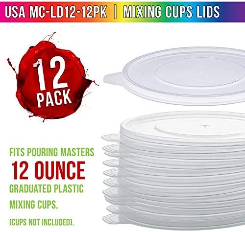 Pouring Masters 12-Pack Mixing Cup Lids - Image 2