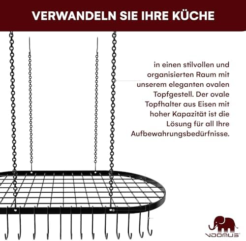 Vdomus Heavy-Duty Hanging Pot Rack - Image 4
