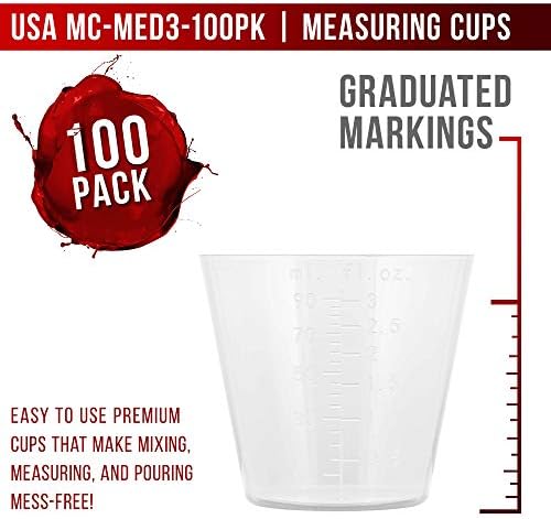 Pouring Masters 3 Oz Liquid Measuring Cups, 100 Pack - Image 2
