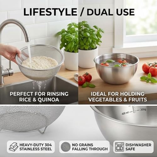 18/8 Stainless Steel Colander - Image 3