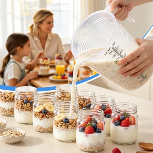 5000 ml Measuring Cup with Easy-Read Guide Stripes, 1 Gallon Plastic Pitcher - Image 7