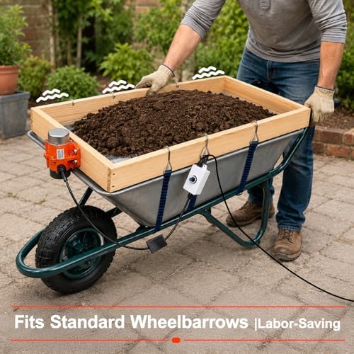 Large Soil Sifter with 40W Adjustable Vibration Motor, 39.3" x 19.6" Automatic - Image 4