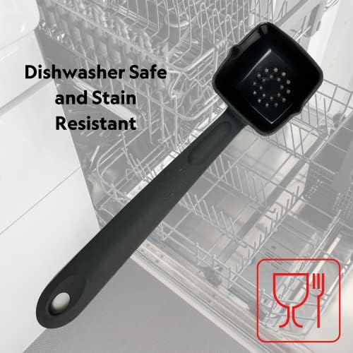 Rite-Size 6 oz. Perforated Square Server Portion Utensil, Copolymer Plastic - Image 3