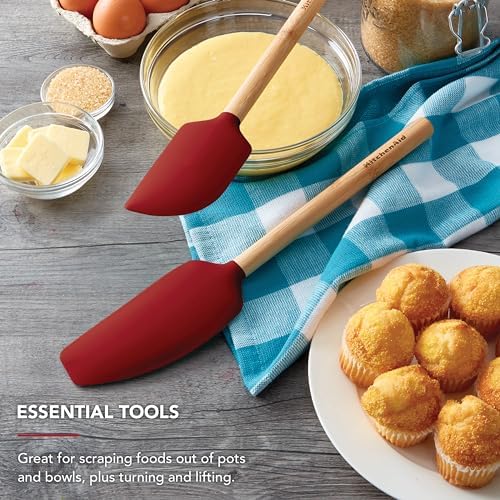 KitchenAid Bamboo Spatula Set, Empire Red - Image 4