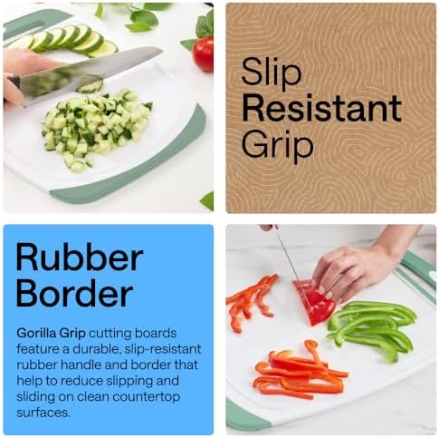 GORILLA GRIP BPA-Free Reversible Kitchen Cutting Board - Image 3