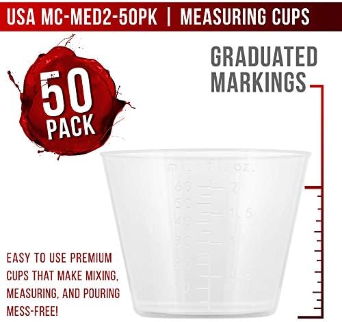 Pouring Masters 2 Oz Liquid Measuring Cups, 50 Pack - Image 2