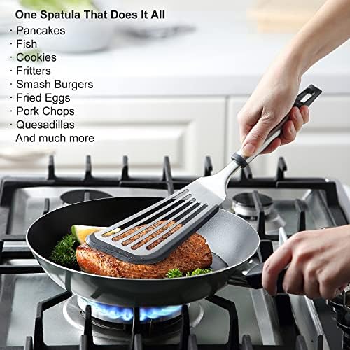 Silicone Fish Spatula, Flexible Slotted Turner - Image 5