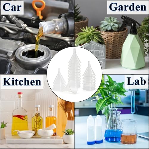 Tebery 20 Pack Plastic Funnels Set, 4.7 Inch Wide Mouth Funnel - Image 7