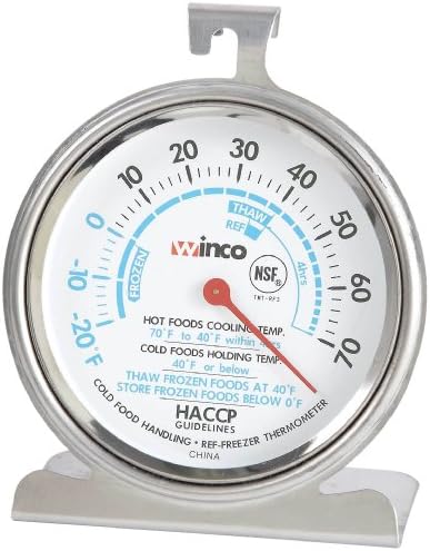 Winco 3" Dial Refrigerator/Freezer Thermometer by Winco