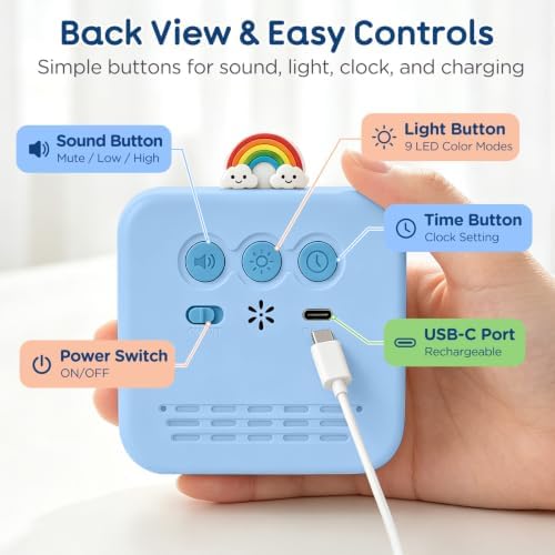 Digital Visual Timer for Kids, Rechargeable 99-Minute Countdown - Image 6