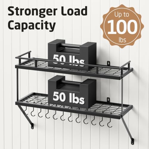 KES 30-Inch Kitchen Pot Rack - Image 3