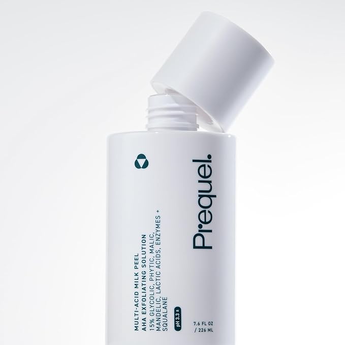 Skin Multi-Acid Milk Peel, Professional Exfoliating Solution. 15% Glycolic Acid Face Peel with Lactic Acid and Enzymes. Hydrating Chemical Exfoliant. Clinical Strength Formula, 7.6oz Bottle.