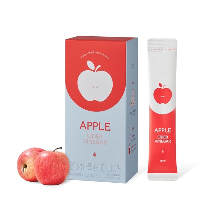 HANDIUM, Apple Cider Vinegar, Liquid Concentrate Stick, Better Taste ACV, No Sugar Added, Low Calorie, Easy to Mix (0.54 Fl Oz, Pack of 15)