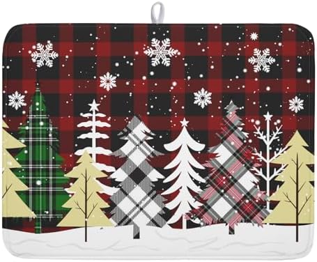 Merry Christmas Dish Drying Mat by Kawani