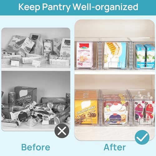 Vtopmart 4 Pack Stackable Clear Pantry Storage Drawers - Image 5