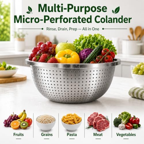 Stainless Steel Colander Set - Image 4