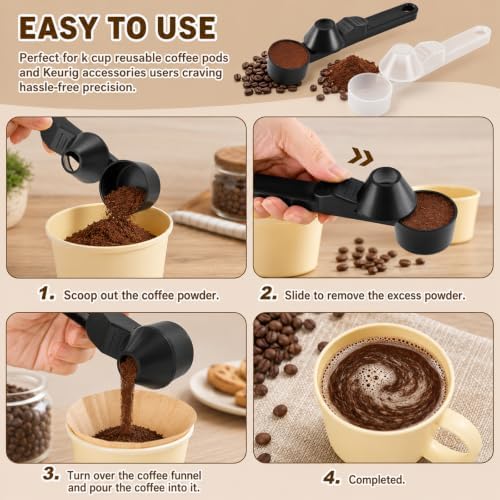 2PCS Scoop Funnel Set, Coffee Scoop and Funnel - Image 3