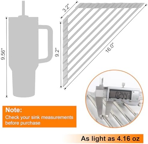 Corner Sink Caddy Triangle Dish Drying Rack - Image 3