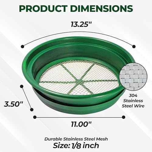 SE 13.25 Inch Wide Stackable Classifier Gold Prospecting Pan - Image 3
