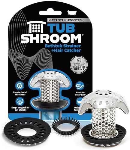 TubShroom Ultra Revolutionary Bath Tub Drain Protector Hair by TubShroom