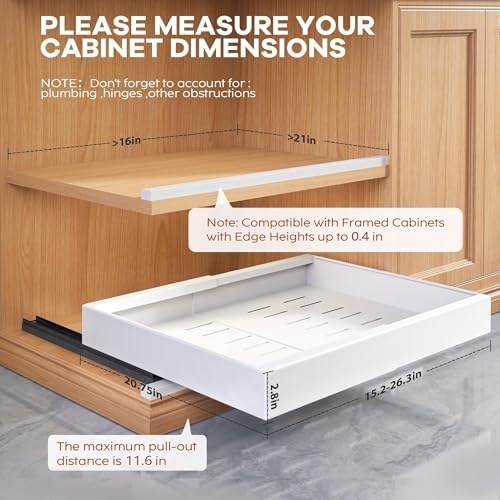 Seinloes 4 Pack Expandable Pull Out Cabinet Organizer 21"Deep - Image 4
