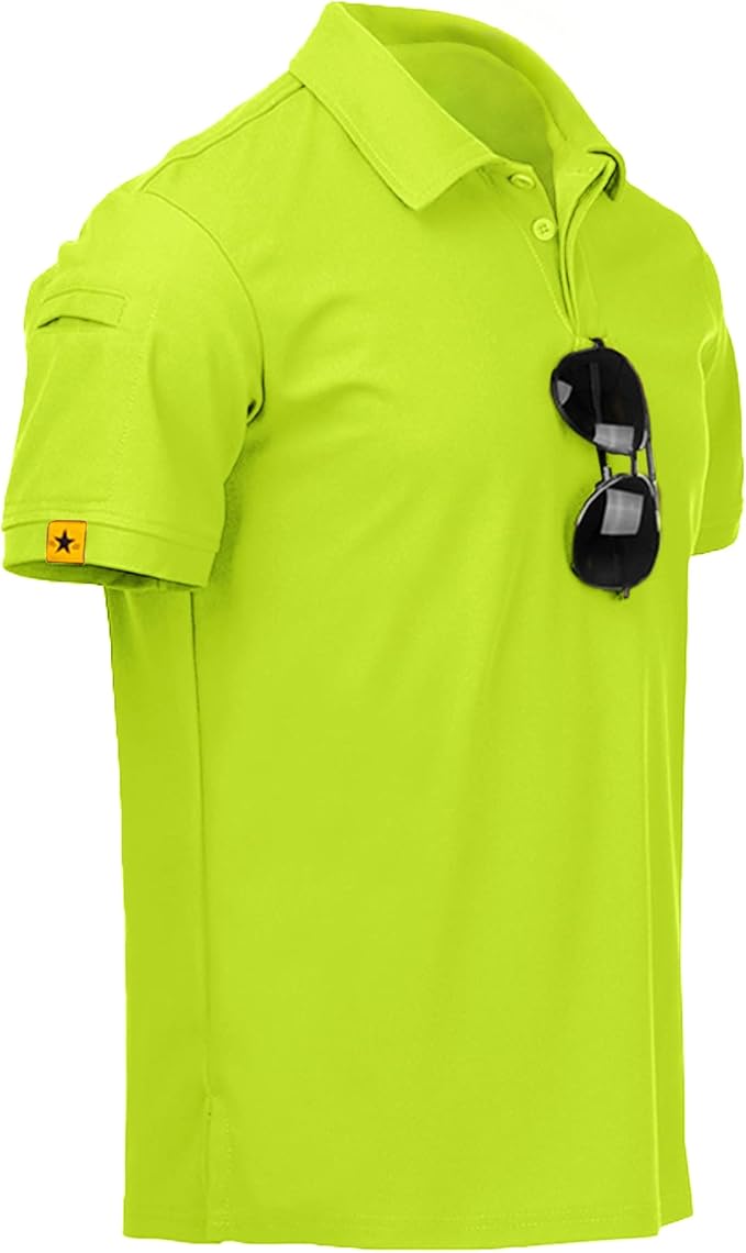 V VALANCH Mens Polo Shirts Short Sleeve Moisture Wicking Golf Polo Athletic Collared Shirt Tennis T-Shirt Tops