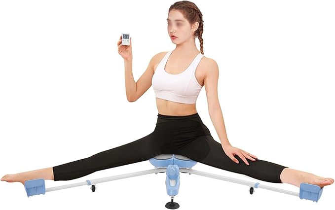 Leg Stretcher Split Machine, 330LBS Heavy Duty Leg Stretcher for Dancer, Gymnastics Yoga Leg Trainer for Flexibility Stretching Equipment, 180 Degrees Leg Split Machine (Blue)