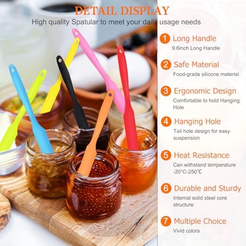 8pcs Jar Spatula, Silicone Jar Scraper - Image 3