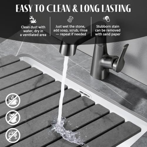 2 PCS Large Stone Dish Drying Mat - Image 6