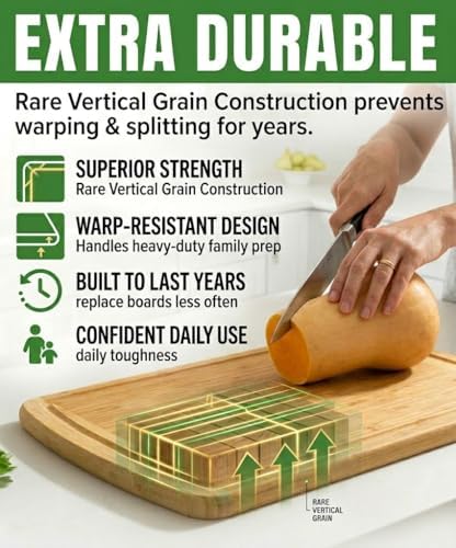 INDESTRUCTIBLE Bamboo Cutting Board - Image 2