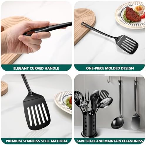 Stainless Steel Kitchen Utensils Set - Image 3
