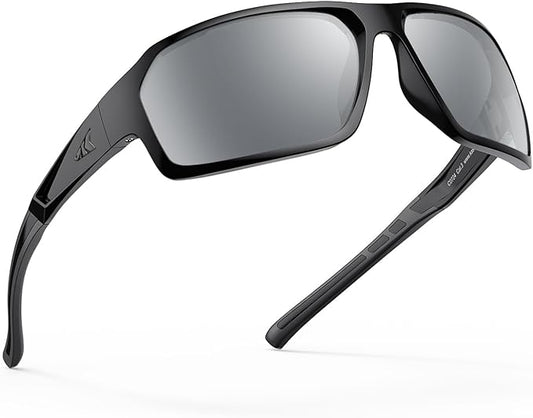 KastKing Chippewa Polarized Fishing Sunglasses, UV400 Protection Full Wrap Frame Sports Cycling Sunglasses, 1.0mm TAC Lenses
