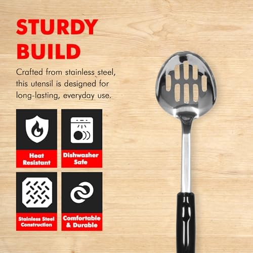 Chef Craft Select Slotted Spoon, 12 inch, Stainless Steel - Image 2