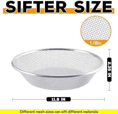 Sifter.Size 1/8" Mesh Soil Sifter Sieve - Image 2