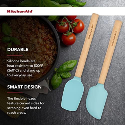 KitchenAid Bamboo Wood Handled MINI Spatula Set - Image 5