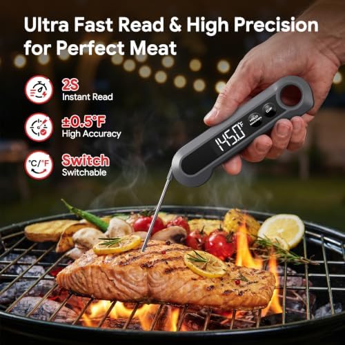 Meat Thermometer Digital, 1-2S Instant Read Thermometer - Image 2